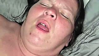 milf enjoys creampie sex while out camping