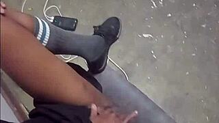 petite student spreads for teacher who jerks watching her wiggle