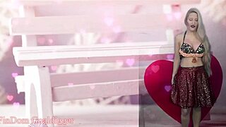 Femdom mistress commands you to jerk off as her valentines slave following every bdsm instruction to cum
