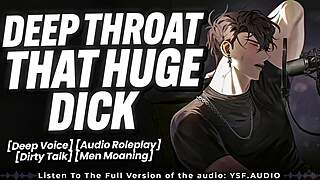 my boyfriend's rough throat fucking with face slaps and dirty cock worship talk makes me moan so hard