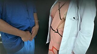 horny doctor fucks eager patient right in the hospital bed