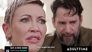 Whoa, cheating MILF Adira Allure rips clothes for best friend's dripping anal creampie! 😲💦