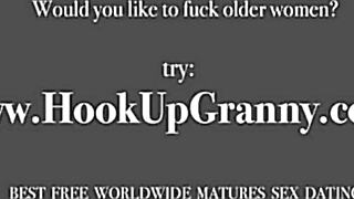 Beautiful Granny Cums Hard on Massive Dildo!