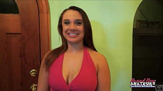Kinky big titted brunette Maria deepthroats rides cock then swallows facial cumshot