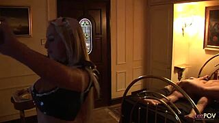 Lesbian Sherlock's Massive Fake Tits Ravish Maid Using Bananas and Tongue