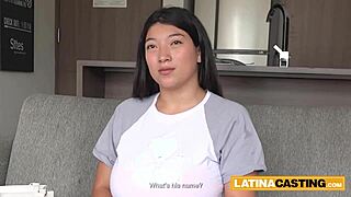 Big tits latina milf pussy drilled hard in amateur casting