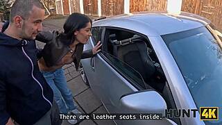 hunt4k. hot latina cheats on boyfriend with old guy while he watches??