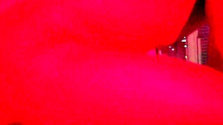 hot tattooed wife feels the rush as muscular stud pounds her fat ass in the red room relentlessly
