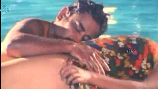 Unmarried couple GETS INTIMATE by pool in wedding attire