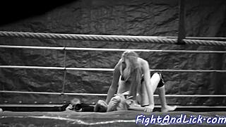 Wrestling babes dive into hot 69 action?
