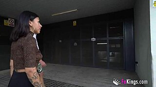 I'm the tattooed spanish aunty loving public blowjobs bent over by the train tracks