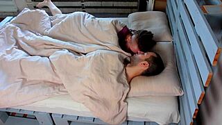 this couple starts morning with rough cowgirl ride on muscular guy's huge dick
