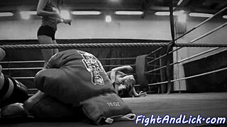 Wrestling babes dive into hot 69 action?