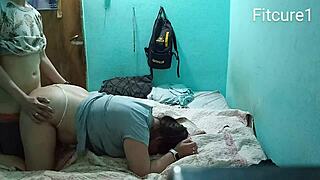 we banged her doggystyle with her white and pink thong on