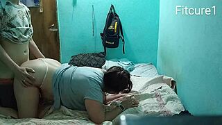 we banged her doggystyle with her white and pink thong on