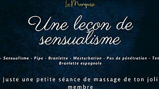 french girlfriend's gentle handjob lesson whispers sensual praises