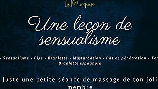 french girlfriend's gentle handjob lesson whispers sensual praises
