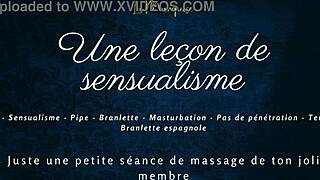 french girlfriend's gentle handjob lesson whispers sensual praises