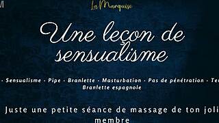 french girlfriend's gentle handjob lesson whispers sensual praises