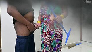 telugu maid's huge natural tits bounce with landlord fun 😘🍈