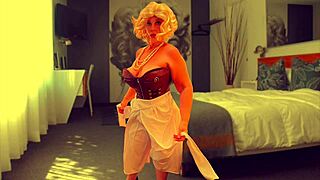 norma jean in her throwback gilf outfit takes missionary pounding ending in creampie