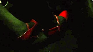 WATCH REDHEAD HEELS SLUT PEDAL PUMP NYLONS IN CAR ON HIDDEN CAM TO OFFICE!