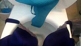 stepsis 40dd bra soaked in hot cumshot over panties?