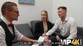 vip4k. ever seen a cute blonde with natural tits get hardcore fucked while her old cuckold watches the casting interview?