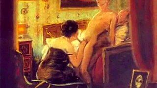 Vintage cartoon depicts antique retro sex scenes in explicit detail