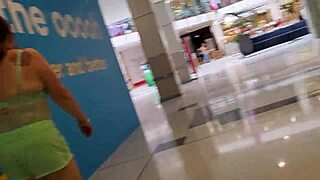 I feel so submissive flashing my pierced pussy in public mall and street