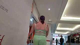 I feel so submissive flashing my pierced pussy in public mall and street