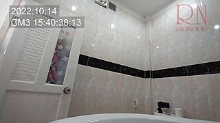 Naked Maid Cleans Office Without Panties Over Toilet