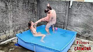 my wild pool sex romp with two hot white babes