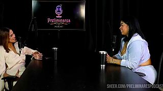 watch marcelly melo preliminares podcast with bia hot in sheer red!