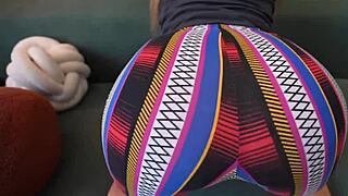 check out these big asses teasing in leggings and panties up close