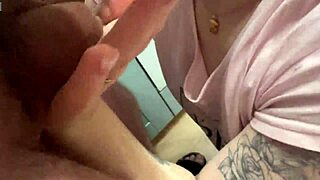blindfolded stepsis gives the sloppiest blowjob ever then licks cum off her pretty face for me