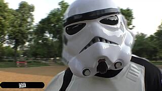 stormtrooper seduces sexy spanish zoe doll on star wars day... immoral live fuck fest