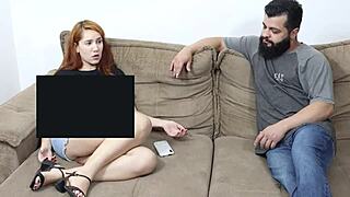 Minha meia-irmã offers her tight ass to my husband for creampie while I watch aroused as cuckold slut?