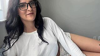 serena stirling the nerdy glasses teen best friend of step sis begs for creampie pov riding in household fantasy with scott stark