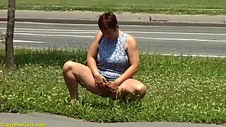 whoa this hungarian redhead bbw milf just pees everywhere outdoors 😲💦