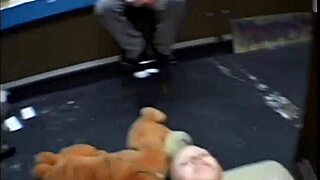 hot blonde licks her own pussy then blows a group of horny men