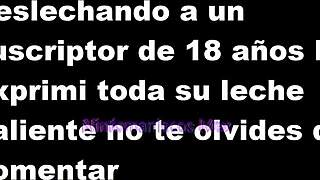 Deslechando a un suscriptor de 18 años con verga grande y rica