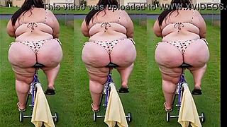 ssbbw granny's huge belly and ass jiggle in wild fat compilation!!