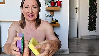 Granny Maria's Dick-Cleaning Hands Turn Messy Loads to Pure Bliss