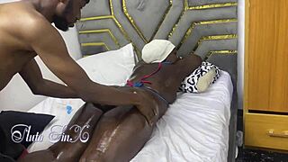 horny ebony milf drills dreamx's huge cock in homemade chubby action