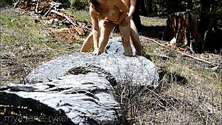a young couple surrenders to lust fucking wildly amid nature's hidden camping spots