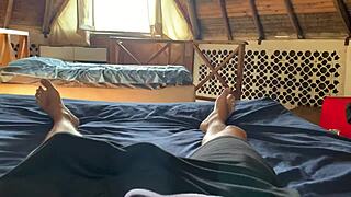 sharing cabin with two big ass foreigners... end up fucking wild, right?