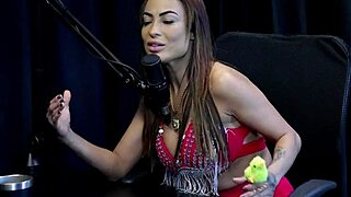 belinha baracho spills on gross fetishes exes favorite foods and hookups in sheer red watch now