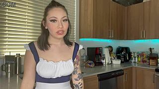 tiny maid like me needs a raise bad... boobs out for the boss maybe??