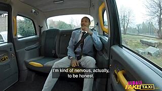 I can't believe this busty ebony fake taxi driver with huge ass pounds her passenger hard and fast